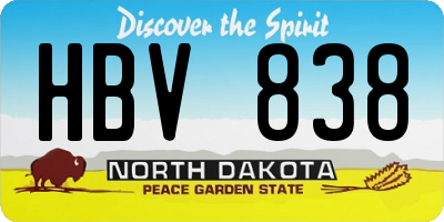 ND license plate HBV838