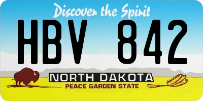 ND license plate HBV842