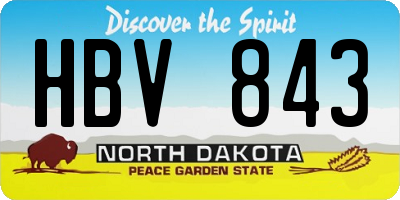 ND license plate HBV843