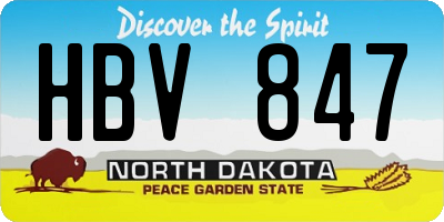 ND license plate HBV847