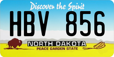 ND license plate HBV856