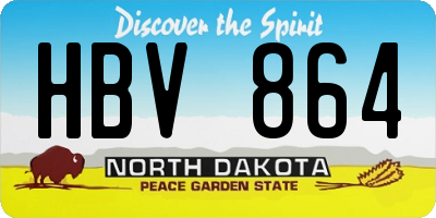 ND license plate HBV864