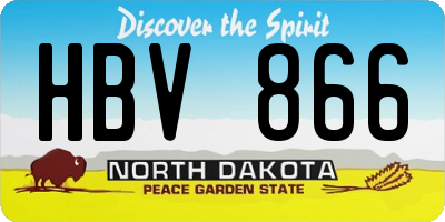 ND license plate HBV866