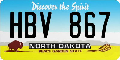 ND license plate HBV867