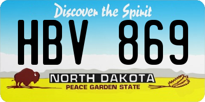 ND license plate HBV869