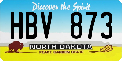 ND license plate HBV873