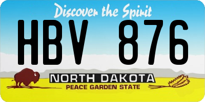 ND license plate HBV876