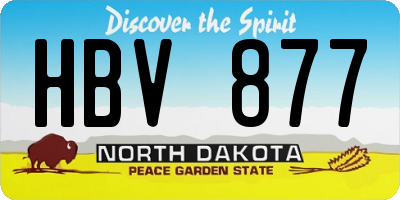 ND license plate HBV877