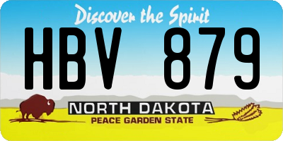 ND license plate HBV879