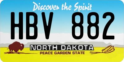 ND license plate HBV882