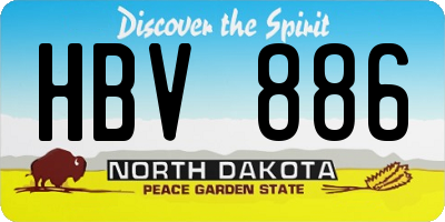 ND license plate HBV886