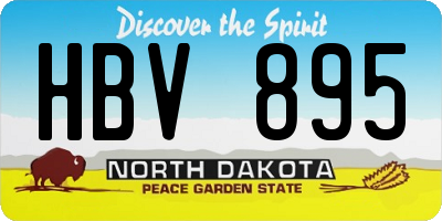 ND license plate HBV895