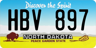 ND license plate HBV897