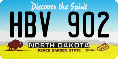 ND license plate HBV902