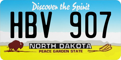 ND license plate HBV907