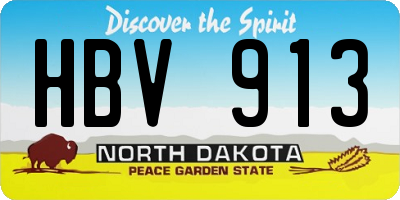 ND license plate HBV913