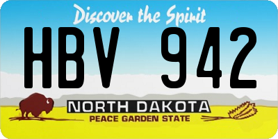 ND license plate HBV942