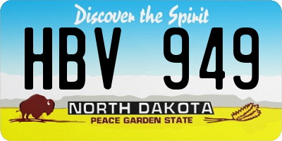 ND license plate HBV949