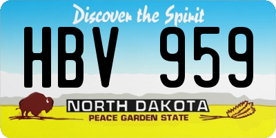 ND license plate HBV959