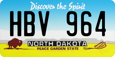 ND license plate HBV964