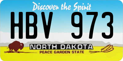 ND license plate HBV973