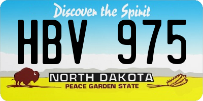 ND license plate HBV975