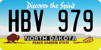 ND license plate HBV979