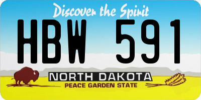 ND license plate HBW591