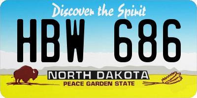 ND license plate HBW686