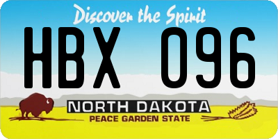 ND license plate HBX096