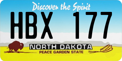 ND license plate HBX177