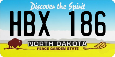 ND license plate HBX186