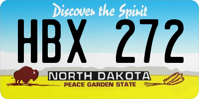 ND license plate HBX272