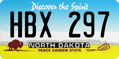 ND license plate HBX297