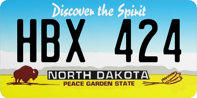 ND license plate HBX424