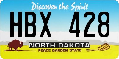 ND license plate HBX428