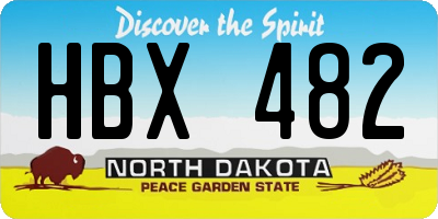 ND license plate HBX482