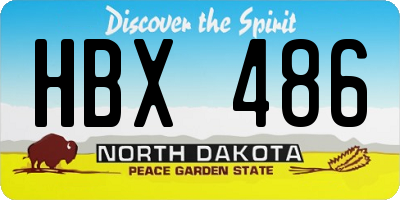 ND license plate HBX486