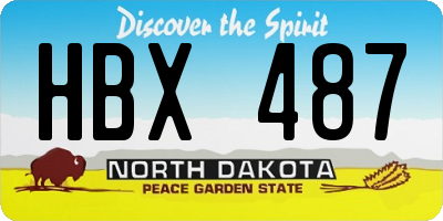 ND license plate HBX487