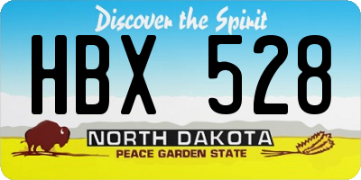 ND license plate HBX528