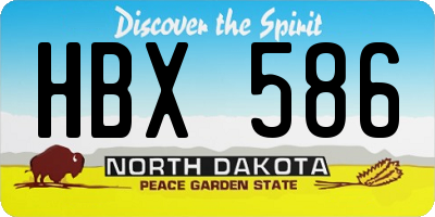 ND license plate HBX586