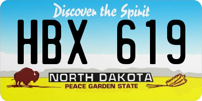 ND license plate HBX619