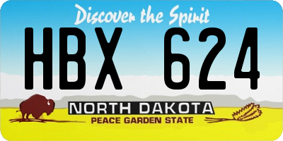 ND license plate HBX624