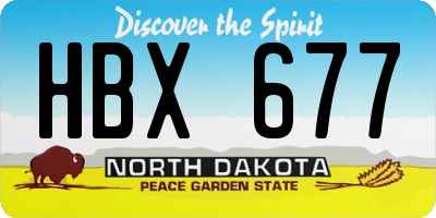 ND license plate HBX677