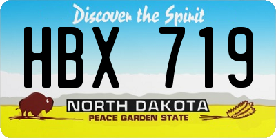 ND license plate HBX719