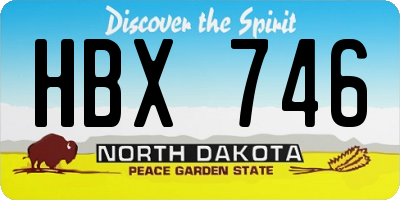 ND license plate HBX746