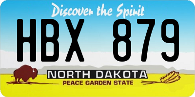 ND license plate HBX879