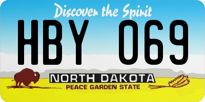 ND license plate HBY069