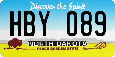 ND license plate HBY089