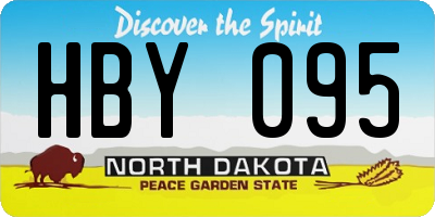 ND license plate HBY095